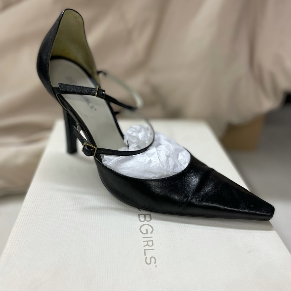 Black Leather Heels